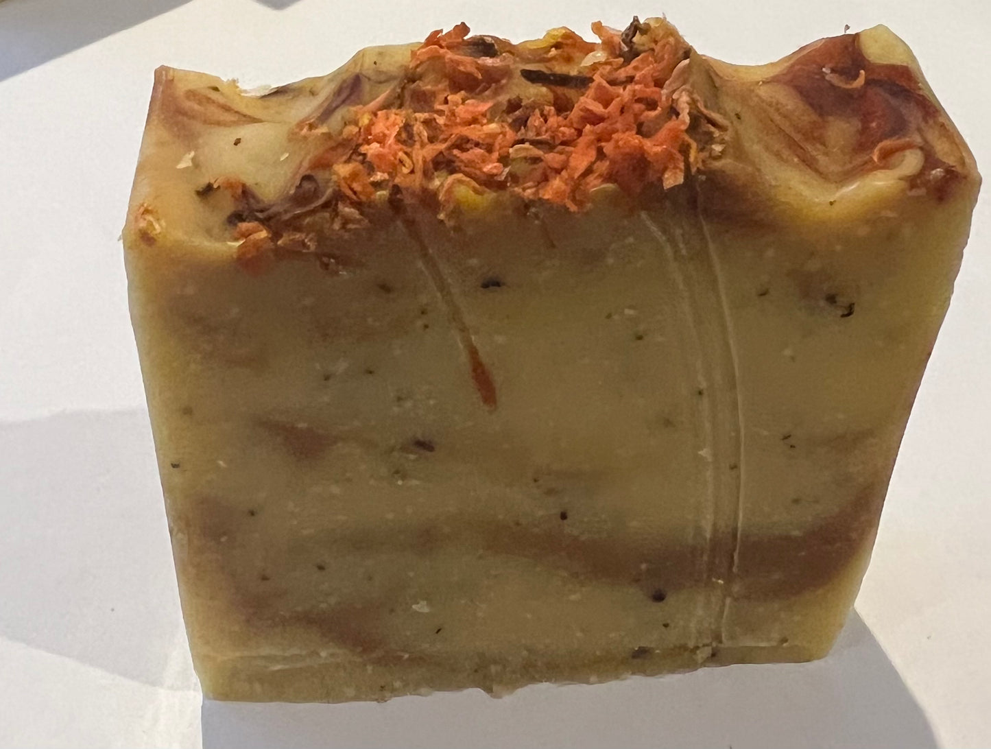 Mild exfoliating carrot soap